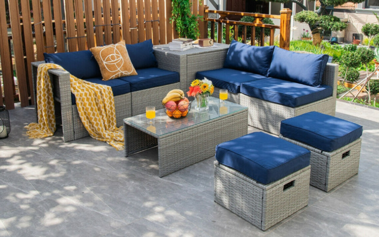 Elegant Outdoor Living: 8-Piece Wicker Patio Furniture